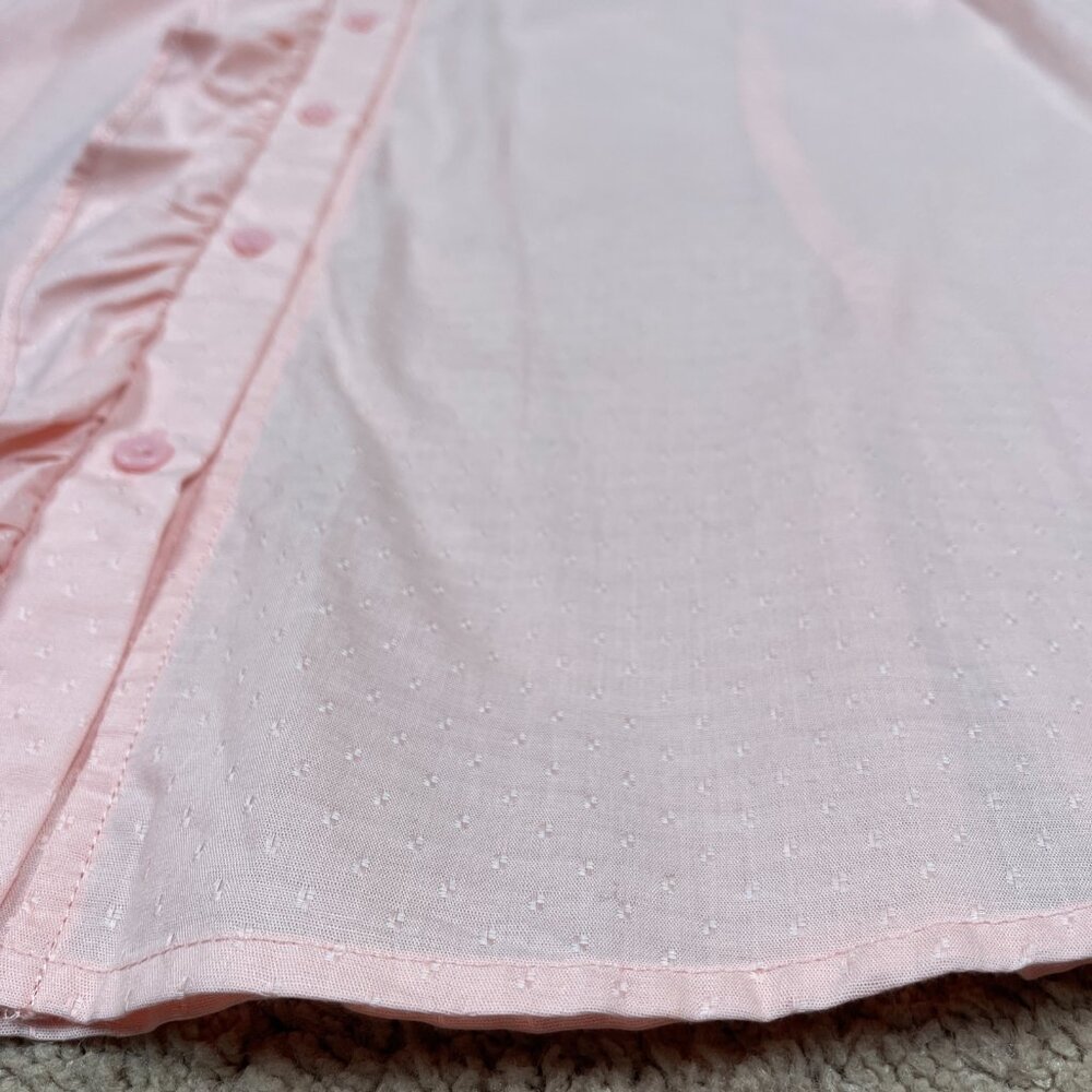 Banana Republic Shirt Women 18 Peach Ruffle Tailored Fit Boho Cottage Career NWT - Picture 2 of 9